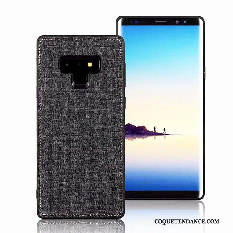 Samsung Galaxy Note 9 Coque Incassable Étui Protection Modèle Fleurie Gris