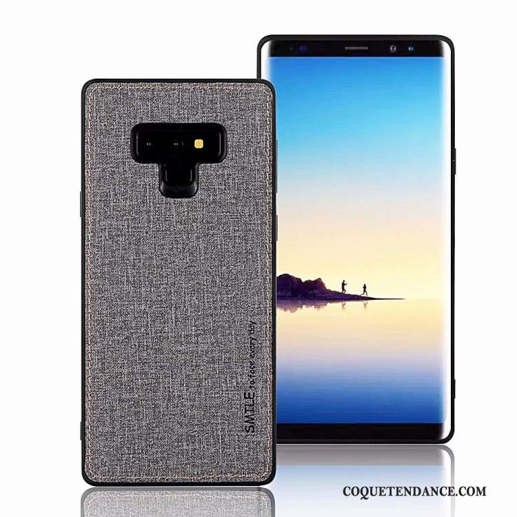 Samsung Galaxy Note 9 Coque Incassable Étui Protection Modèle Fleurie Gris