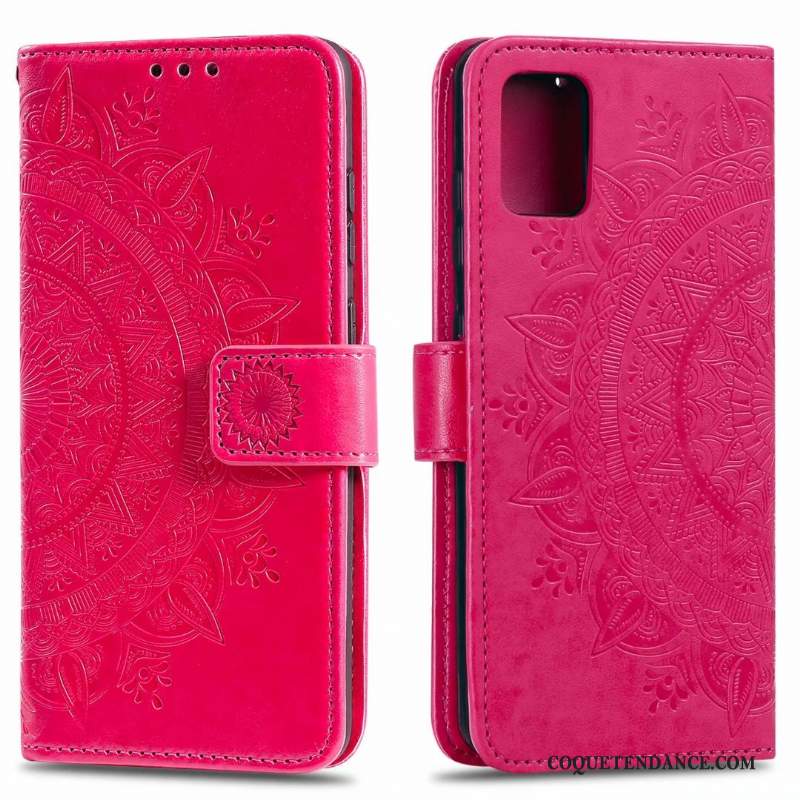 Samsung Galaxy Note20 Coque Étui Sac Rose Carte Clamshell