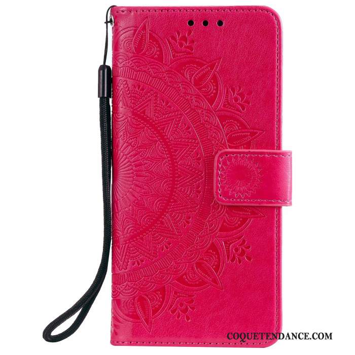 Samsung Galaxy Note20 Ultra Coque Housse Protection Étui En Cuir Rose De Téléphone