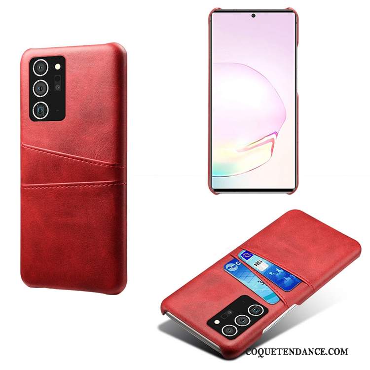 Samsung Galaxy Note20 Ultra Coque Rouge Carte Personnalité Sac De Téléphone