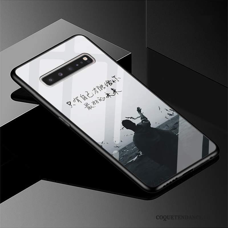 Samsung Galaxy S10 5g Coque Blanc Protection Verre Étui Difficile