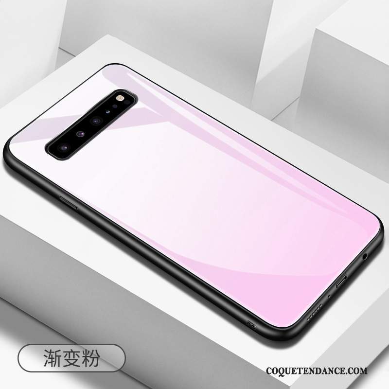 Samsung Galaxy S10 5g Coque Couleur Unie Protection De Téléphone Tout Compris Verre