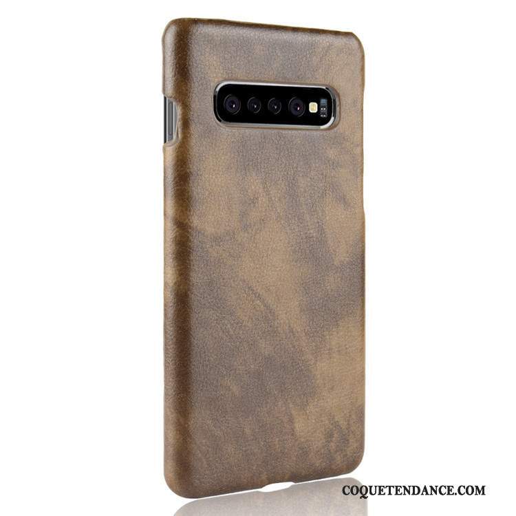 Samsung Galaxy S10 5g Coque Qualité Protection Difficile Cuir Étui