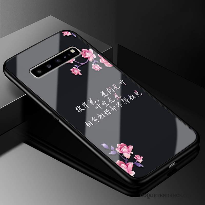 Samsung Galaxy S10 5g Coque Rose Étui Protection Fluide Doux