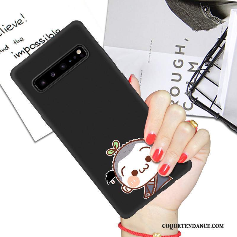 Samsung Galaxy S10 5g Coque Étui Protection Dessin Animé Noir Net Rouge