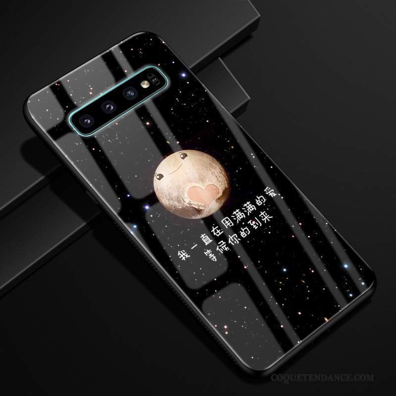 Samsung Galaxy S10+ Coque Blanc Luxe Protection Ciel Étoilé Étui