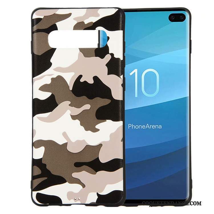 Samsung Galaxy S10+ Coque Camouflage Nouveau Protection De Téléphone Étui