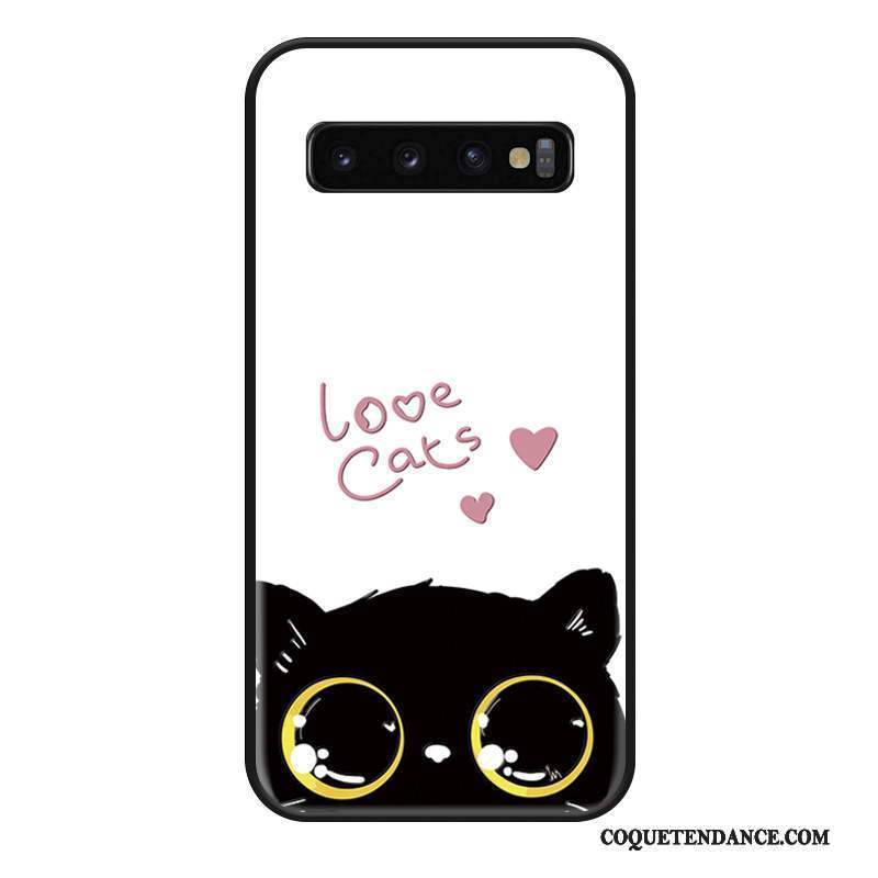 Samsung Galaxy S10+ Coque Charmant Tout Compris Chat Ornements Suspendus Protection