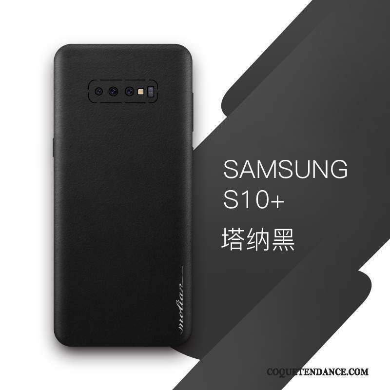 Samsung Galaxy S10+ Coque Cuir Véritable Créatif Étui De Téléphone Très Mince