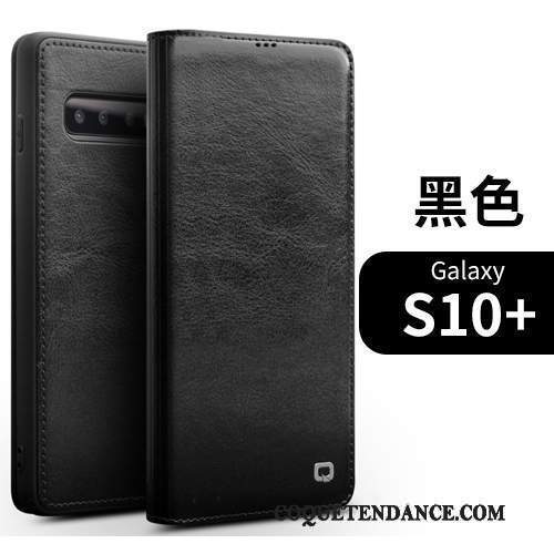 Samsung Galaxy S10+ Coque Cuir Véritable Étui En Cuir Protection De Téléphone