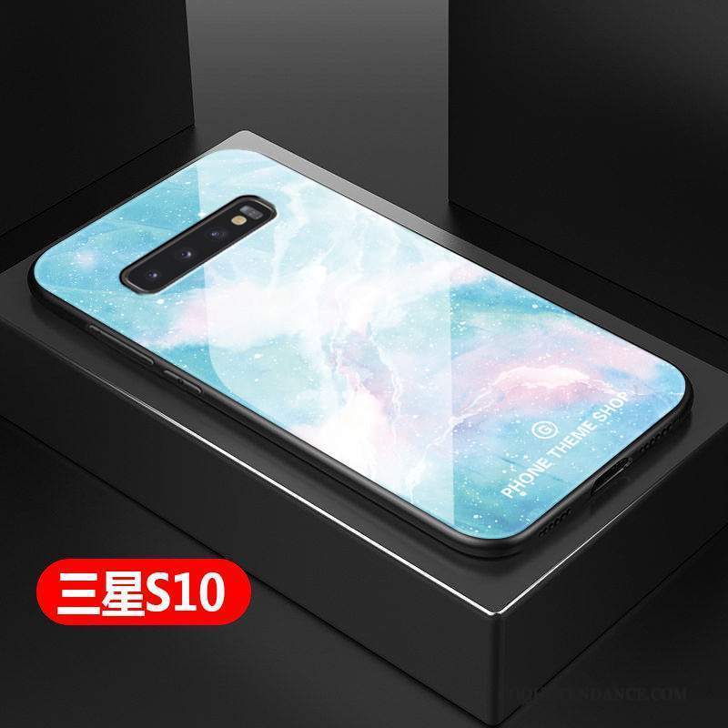 Samsung Galaxy S10 Coque Protection Créatif Incassable Simple Bleu