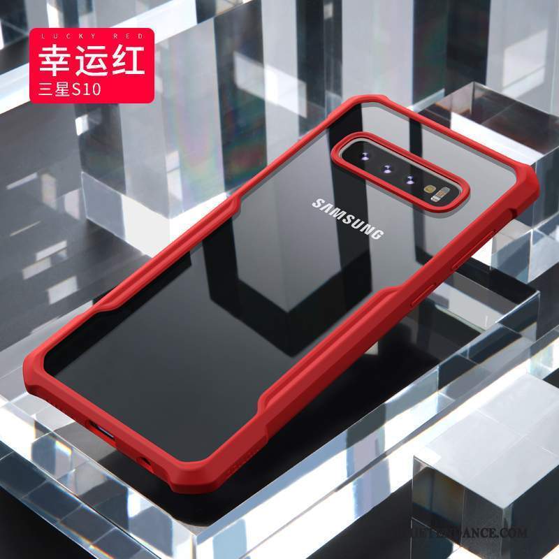 Samsung Galaxy S10 Coque Protection Rouge Mode Personnalité Incassable
