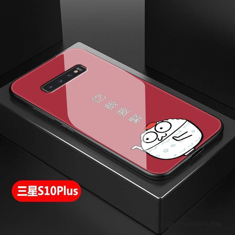 Samsung Galaxy S10+ Coque Rouge Amoureux Personnalité Protection Tout Compris