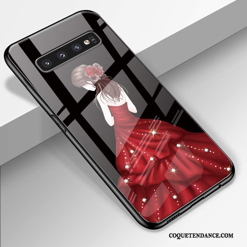 Samsung Galaxy S10+ Coque Rouge Étui Silicone Tout Compris Difficile