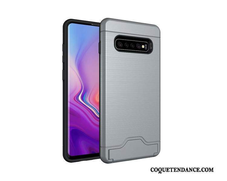 Samsung Galaxy S10+ Coque Soie Incassable Étui Carte Mince