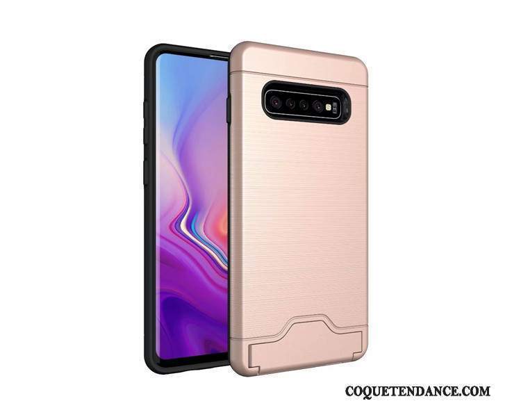 Samsung Galaxy S10+ Coque Soie Incassable Étui Carte Mince