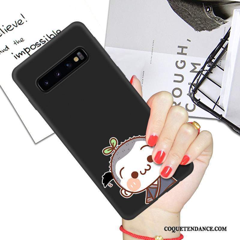 Samsung Galaxy S10 Coque Tendance Étui Silicone Noir Protection