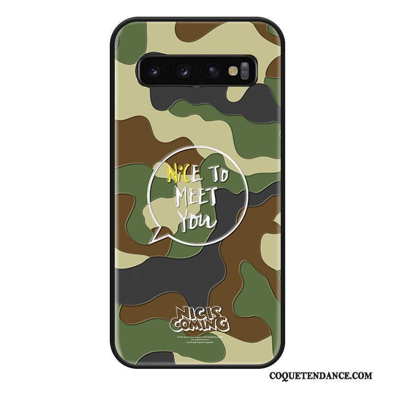 Samsung Galaxy S10 Coque Tout Compris Net Rouge Camouflage Créatif De Téléphone