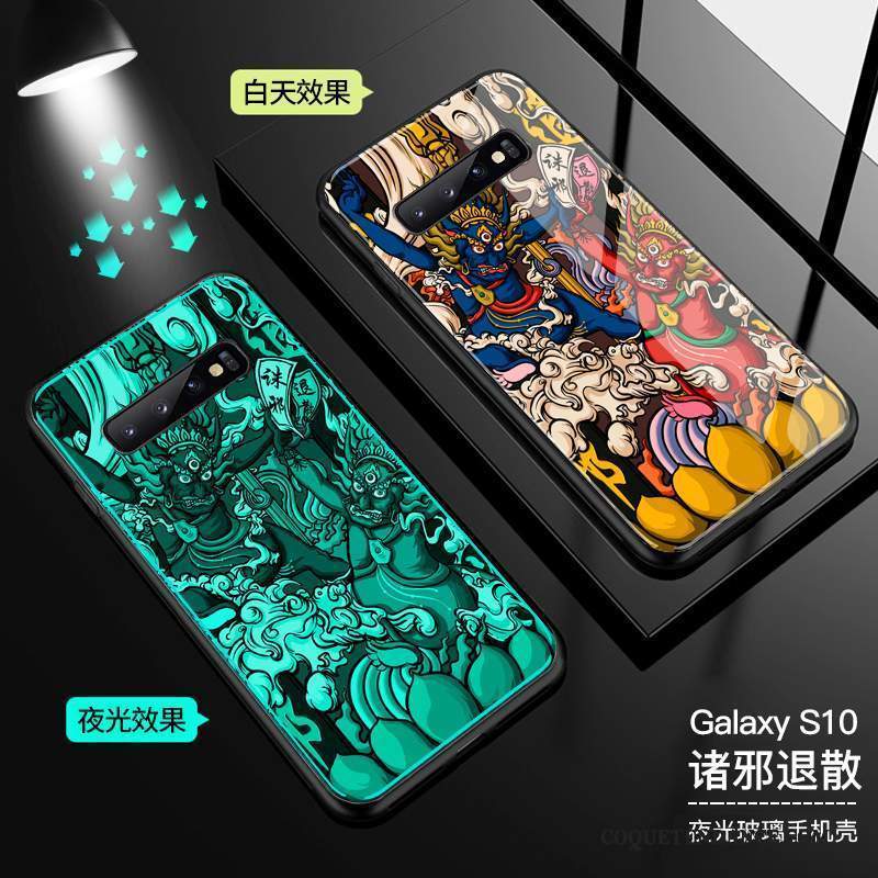 Samsung Galaxy S10 Coque Tout Compris Protection Étui Personnalité Lumineuses
