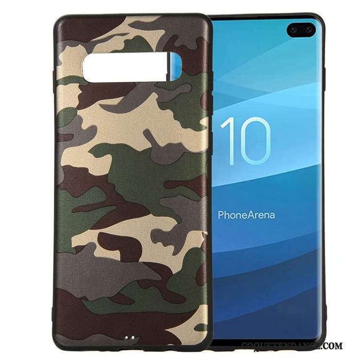 Samsung Galaxy S10 Coque Étui Protection Vert Incassable