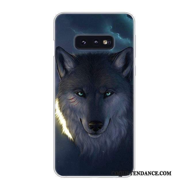 Samsung Galaxy S10e Coque Incassable Rouge Blanc Protection Étui