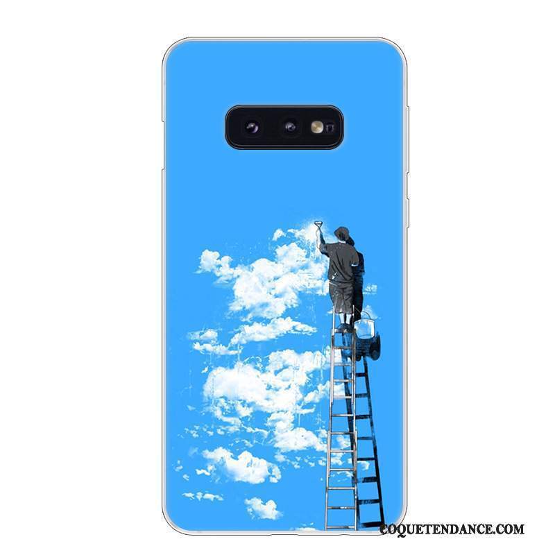 Samsung Galaxy S10e Coque Incassable Rouge Blanc Protection Étui