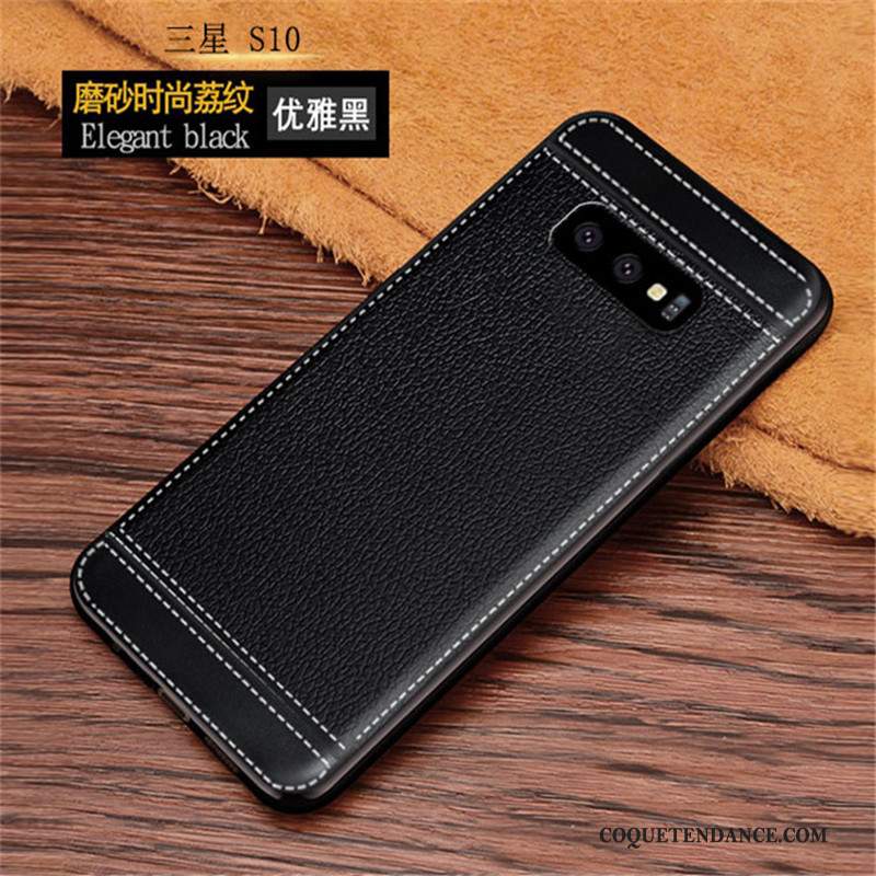 Samsung Galaxy S10e Coque Personnalité Noir Modèle Fleurie Incassable