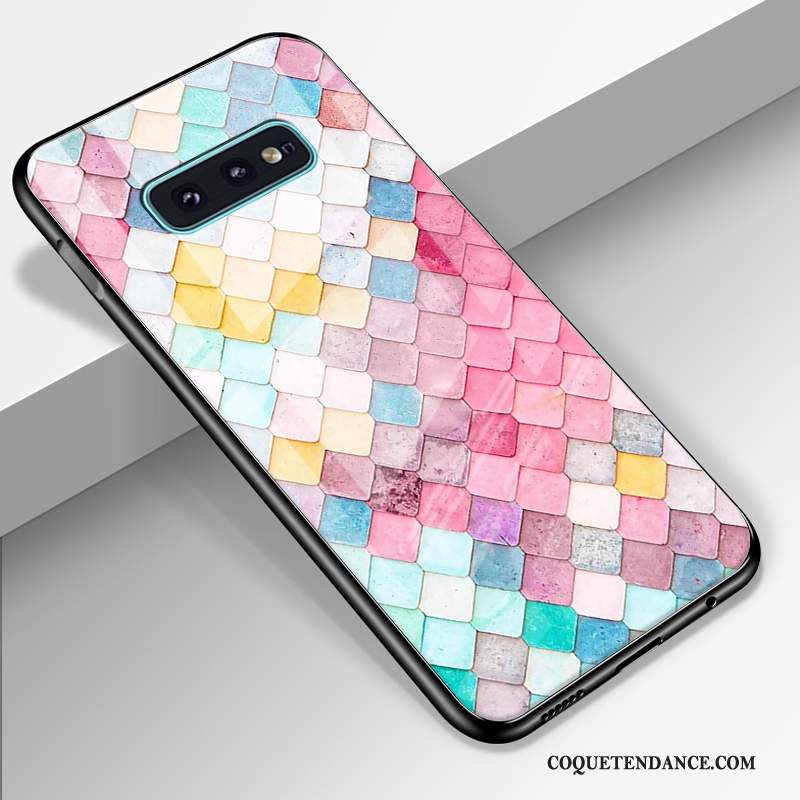 Samsung Galaxy S10e Coque Tout Compris Protection Rose Verre Difficile