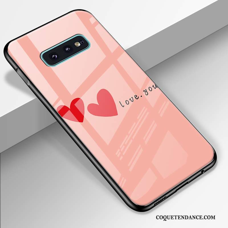 Samsung Galaxy S10e Coque Tout Compris Protection Rose Verre Difficile