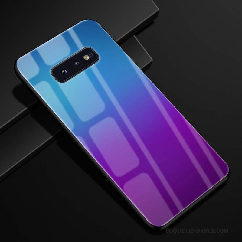 Samsung Galaxy S10e Coque Étui Protection Violet Couleur Unie Verre