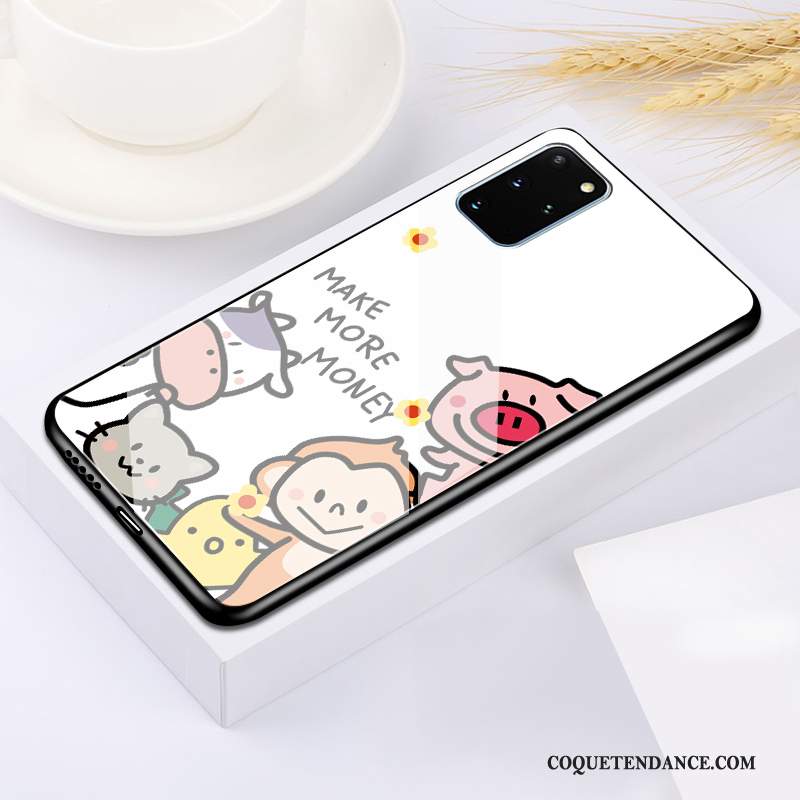 Samsung Galaxy S20+ Coque Dessin Animé Amoureux Verre Protection Étui