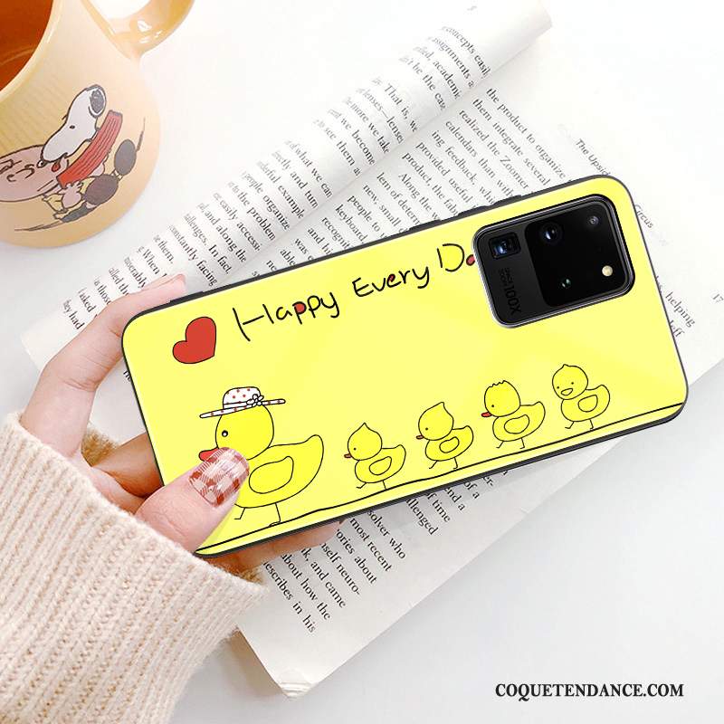 Samsung Galaxy S20 Ultra Coque Dessin Animé Fluide Doux Nouveau Tendance Verre