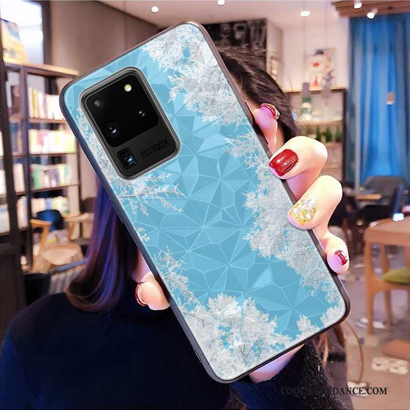 Samsung Galaxy S20 Ultra Coque Vert Modèle Fleurie Petit De Téléphone Difficile