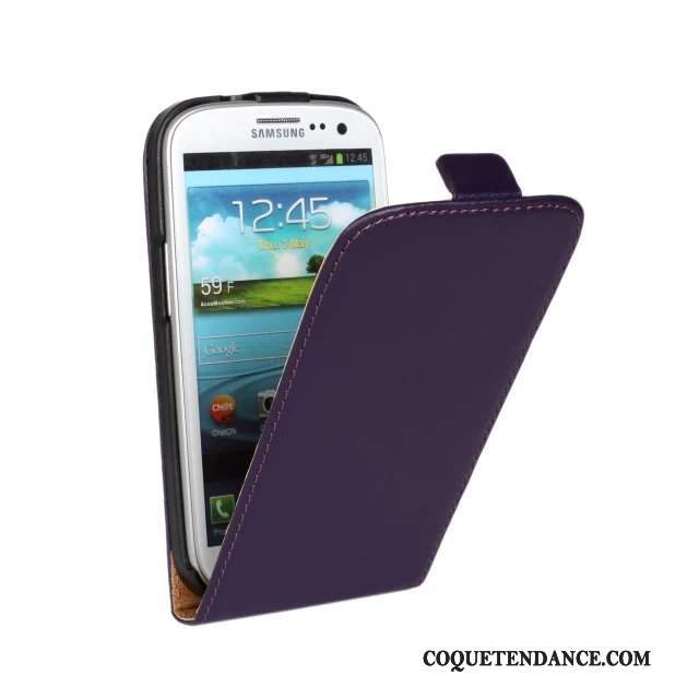 Samsung Galaxy S3 Coque Étui Cuir Véritable Jaune Étui En Cuir De Téléphone