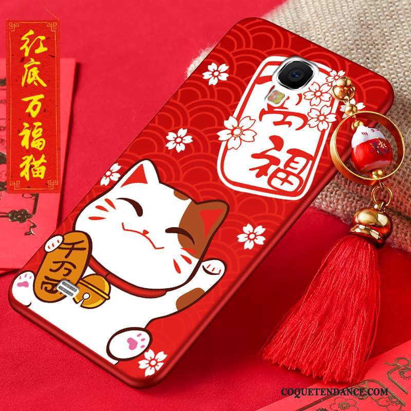 Samsung Galaxy S4 Coque Chat Incassable Étui Protection Rouge