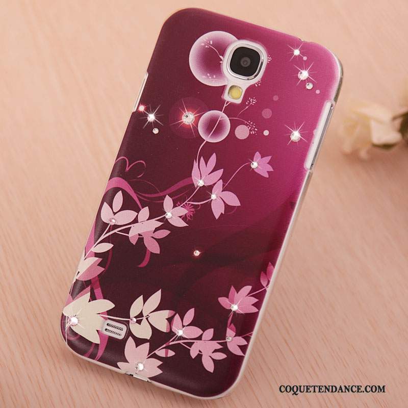 Samsung Galaxy S4 Coque Strass Protection Violet Étui