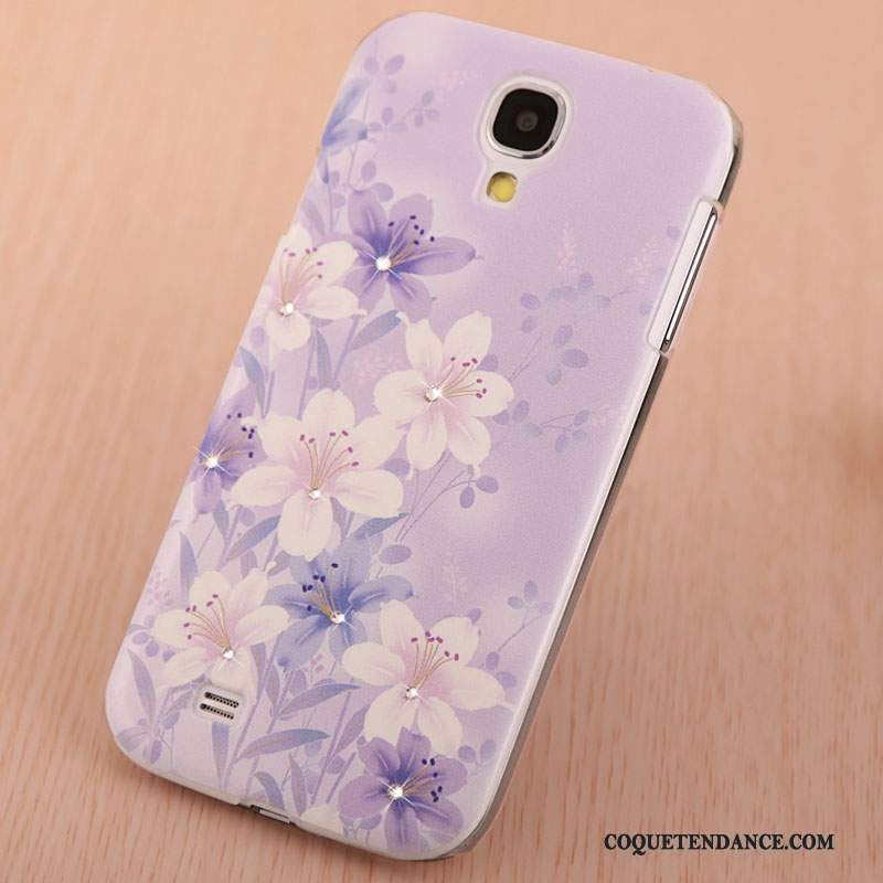 Samsung Galaxy S4 Coque Strass Protection Violet Étui