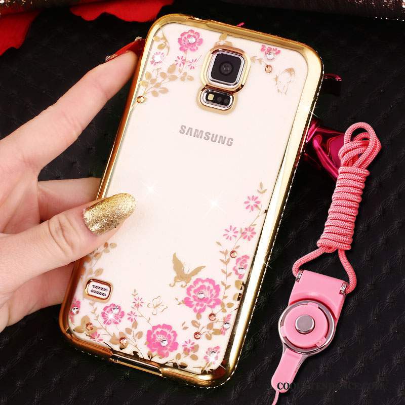 Samsung Galaxy S4 Coque Strass Étui Protection De Téléphone Bleu