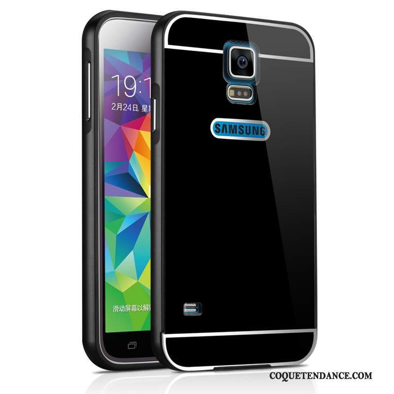 Samsung Galaxy S5 Coque Métal Étui Argent Protection Border