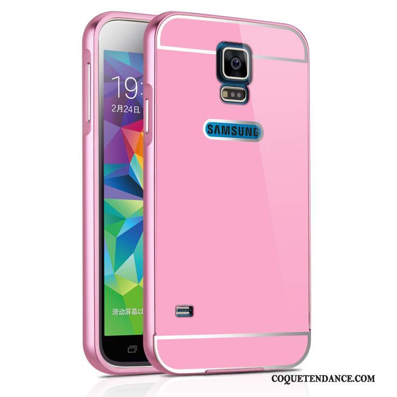 Samsung Galaxy S5 Coque Métal Étui Argent Protection Border