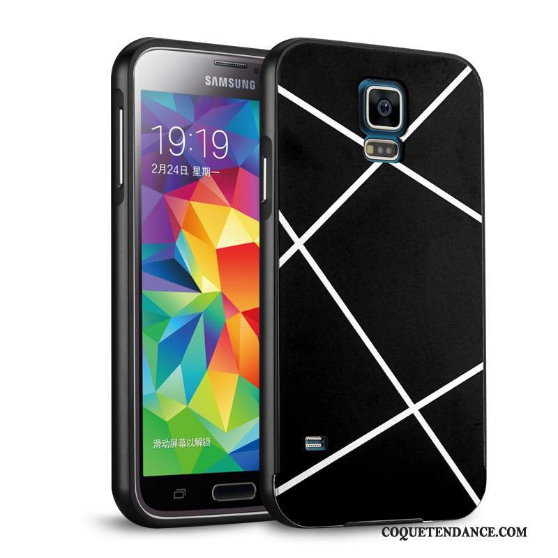 Samsung Galaxy S5 Coque Métal Étui Argent Protection Border