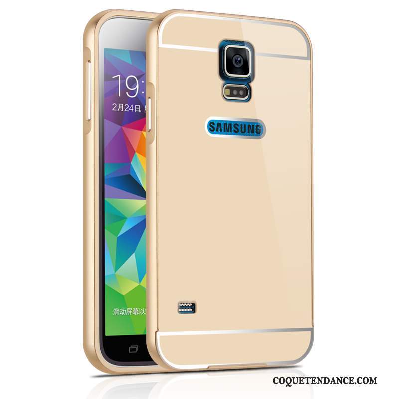 Samsung Galaxy S5 Coque Métal Étui Argent Protection Border