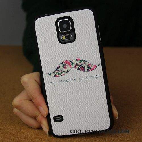 Samsung Galaxy S5 Coque Protection Border Délavé En Daim Multicolore Étui