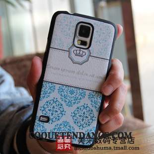 Samsung Galaxy S5 Coque Protection Border Délavé En Daim Multicolore Étui