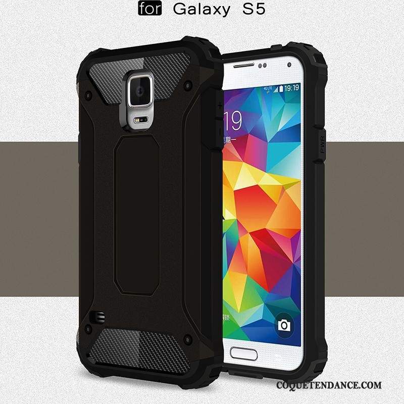 Samsung Galaxy S5 Coque Étui Protection Délavé En Daim Tout Compris Argent
