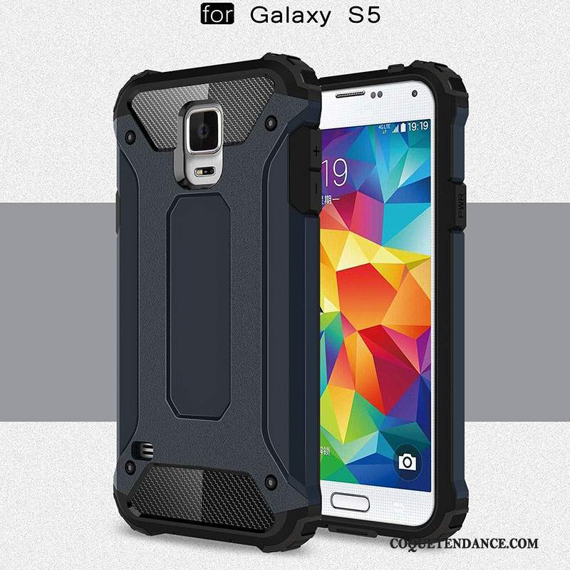 Samsung Galaxy S5 Coque Étui Protection Délavé En Daim Tout Compris Argent