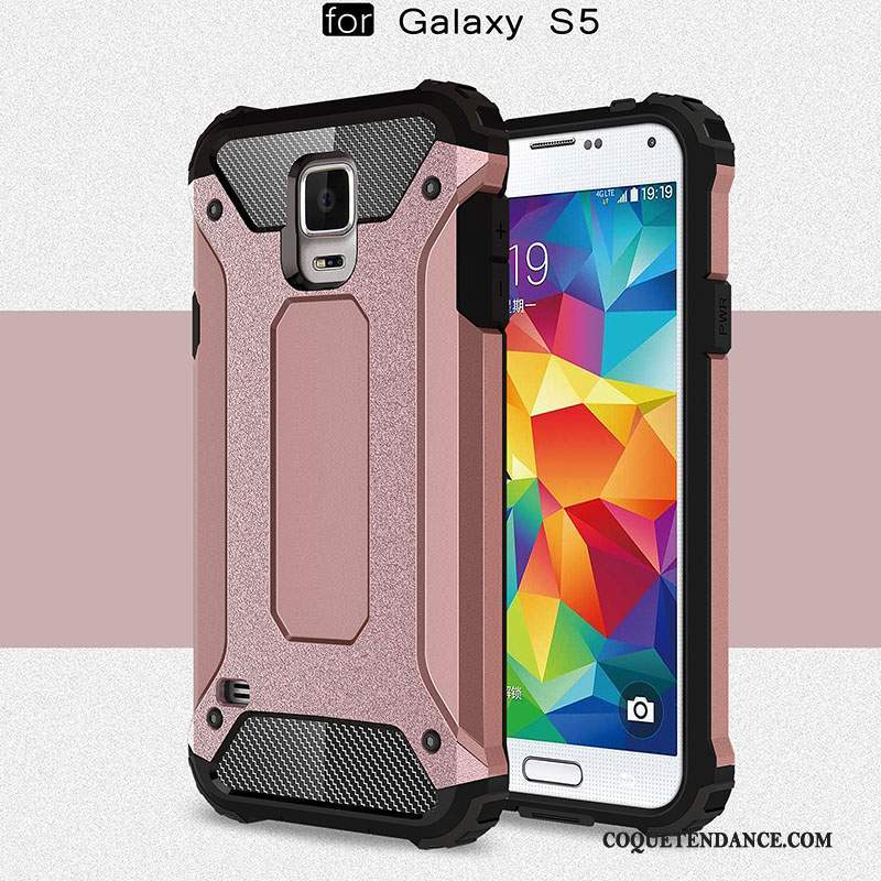 Samsung Galaxy S5 Coque Étui Protection Délavé En Daim Tout Compris Argent