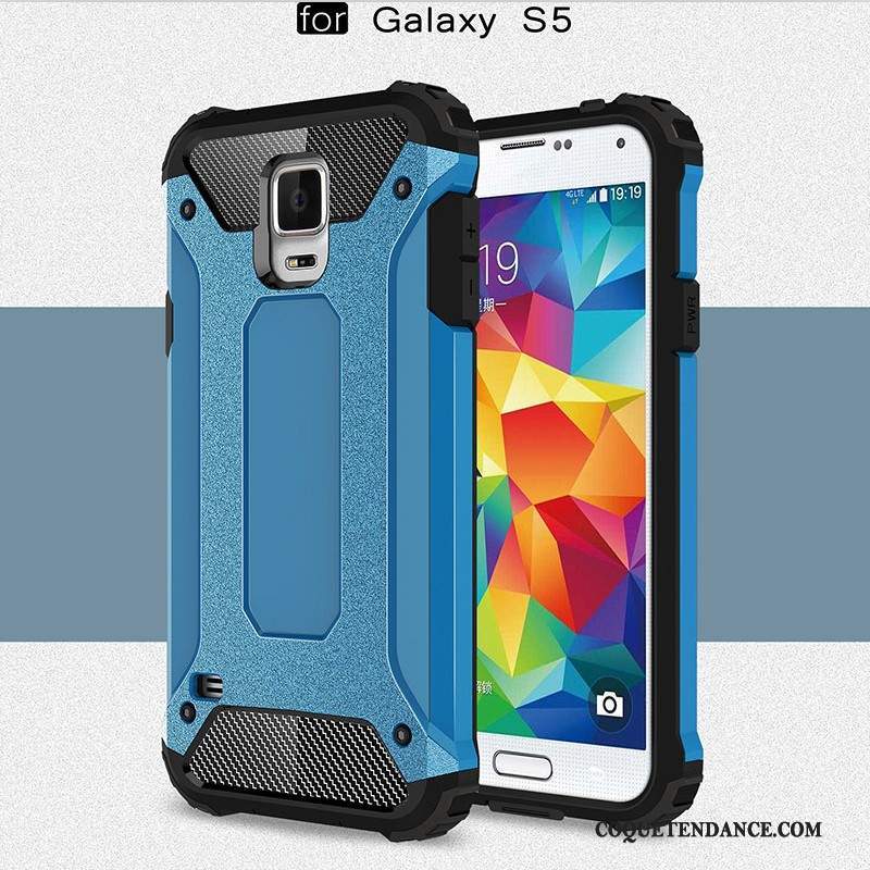 Samsung Galaxy S5 Coque Étui Protection Délavé En Daim Tout Compris Argent