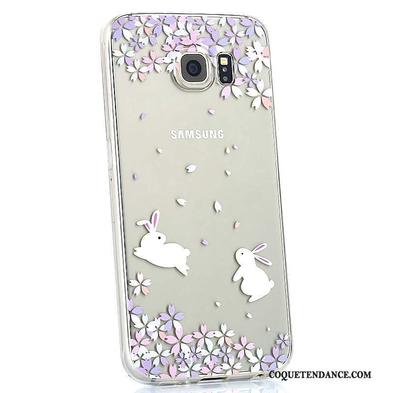 Samsung Galaxy S6 Coque Blanc Personnalité Charmant Silicone Protection